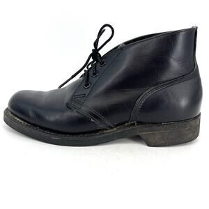 Biltrite Men's Steel Toe‎ EH Chukka Work Leather Black Ankle Boots Sz 5.5W